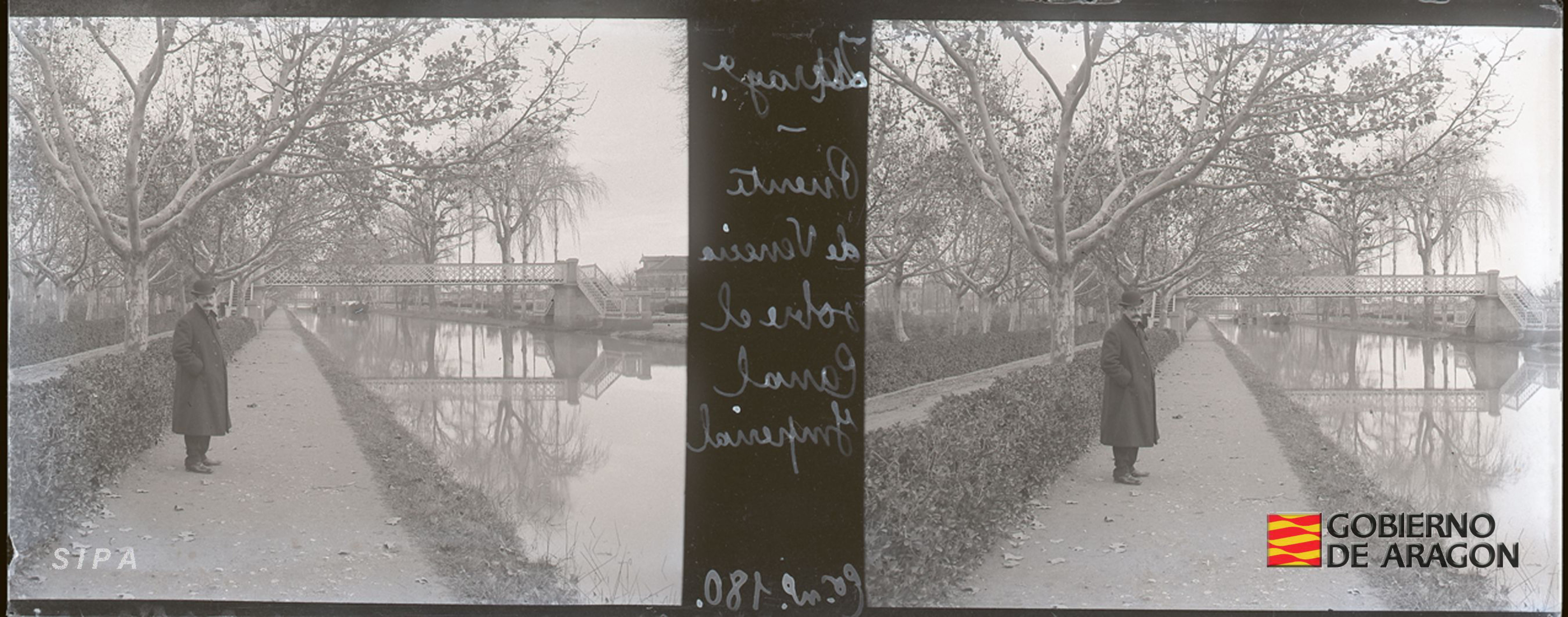 Zaragoza. Canal Imperial. Puente Venecia. Año 1909